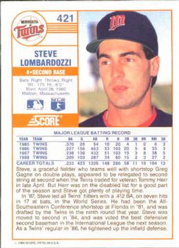 Steve Lombardozzi  baseball card collectible - Main Image 2