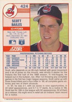 Scott Bailes  baseball card collectible - Main Image 2