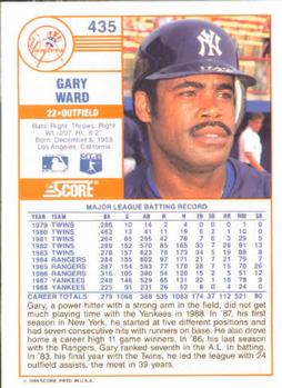 Gary Ward  baseball card collectible - Main Image 2
