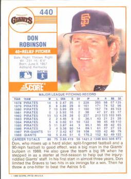 Don Robinson  baseball card collectible - Main Image 2