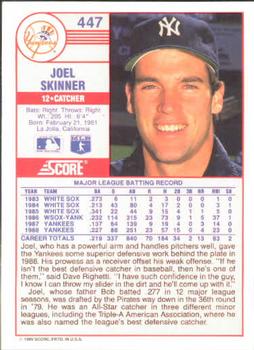 Joel Skinner  baseball card collectible - Main Image 2