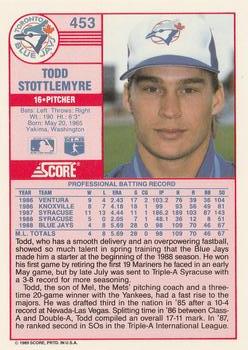 Todd Stottlemyre  baseball card collectible - Main Image 2