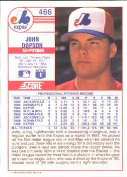 John Dopson  baseball card collectible - Main Image 2