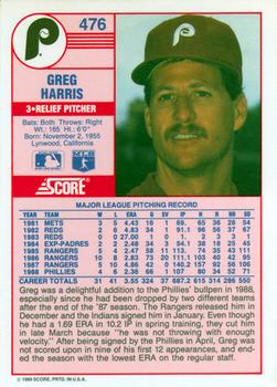 Greg Harris  baseball card collectible - Main Image 2