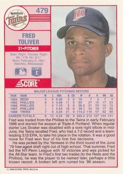 Fred Toliver  baseball card collectible - Main Image 2