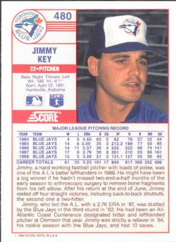 Jimmy Key  baseball card collectible - Main Image 2