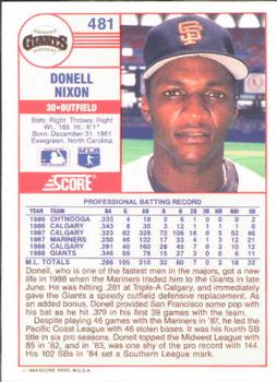 Donell Nixon  baseball card collectible - Main Image 2