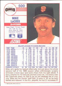 Mike LaCoss  baseball card collectible - Main Image 2