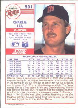 Charlie Lea  baseball card collectible - Main Image 2