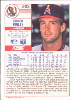 Chuck Finley  baseball card collectible - Main Image 2
