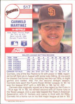 Carmelo Martinez  baseball card collectible - Main Image 2