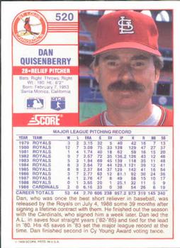 Dan Quisenberry  baseball card collectible - Main Image 2