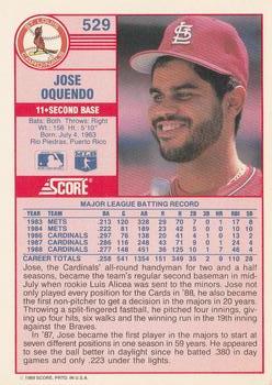 Jose Oquendo  baseball card collectible - Main Image 2