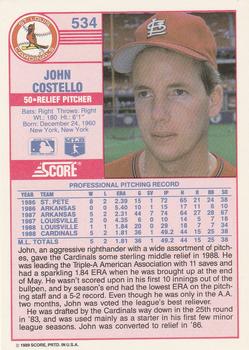 John Costello  baseball card collectible - Main Image 2