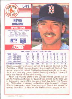 Kevin Romine  baseball card collectible - Main Image 2