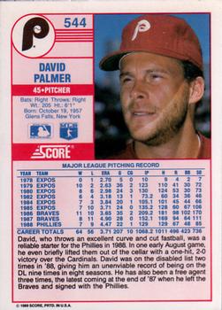 David Palmer  baseball card collectible - Main Image 2
