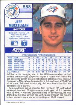 Jeff Musselman  baseball card collectible - Main Image 2