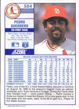 Pedro Guerrero  baseball card collectible - Main Image 2