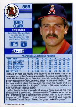 Terry Clark  baseball card collectible - Main Image 2