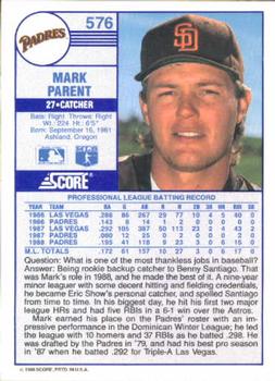 Mark Parent  baseball card collectible - Main Image 2