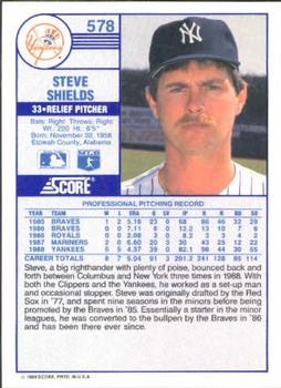 Steve Shields  baseball card collectible - Main Image 2
