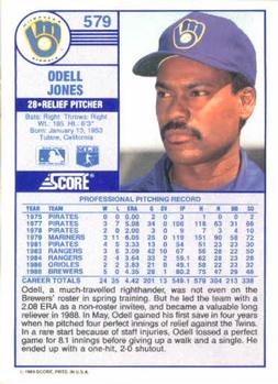 Odell Jones  baseball card collectible - Main Image 2