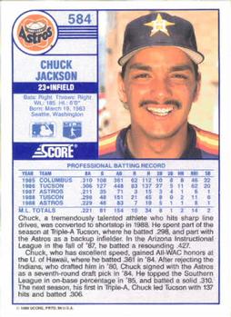 Chuck Jackson  baseball card collectible - Main Image 2