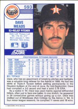 Dave Meads  baseball card collectible - Main Image 2