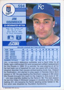 Jim Eisenreich  baseball card collectible - Main Image 2