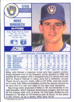Mike Birkbeck  baseball card collectible - Main Image 2