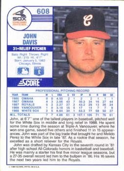 John Davis  baseball card collectible - Main Image 2