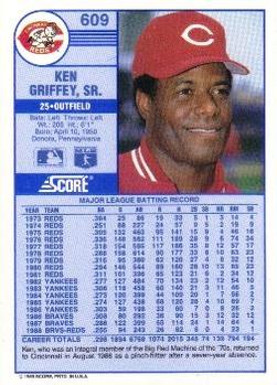 Ken Griffey, Sr.  baseball card collectible - Main Image 2
