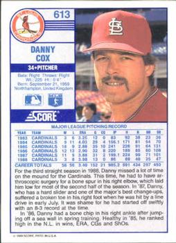 Danny Cox  baseball card collectible - Main Image 2