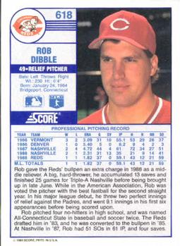 Rob Dibble  baseball card collectible - Main Image 2