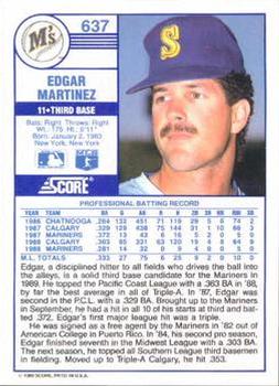 Edgar Martinez  baseball card collectible - Main Image 2