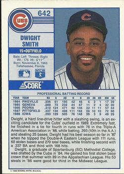 Dwight Smith  baseball card collectible - Main Image 2