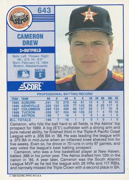 Cameron Drew  baseball card collectible - Main Image 2