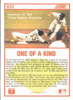 Jose Canseco  baseball card collectible - Main Image 2