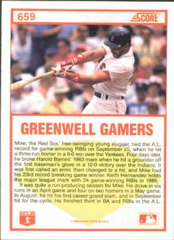 Mike Greenwell  baseball card collectible - Main Image 2