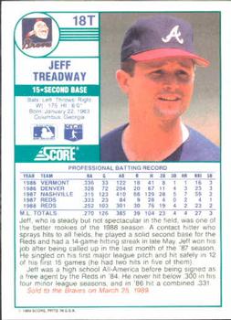 Jeff Treadway  baseball card collectible - Main Image 2