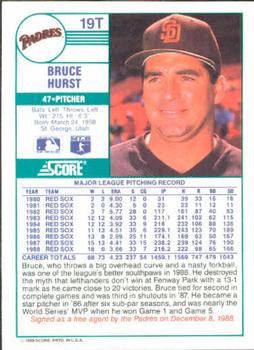 Bruce Hurst  baseball card collectible - Main Image 2