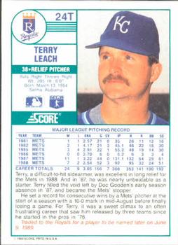 Terry Leach  baseball card collectible - Main Image 2