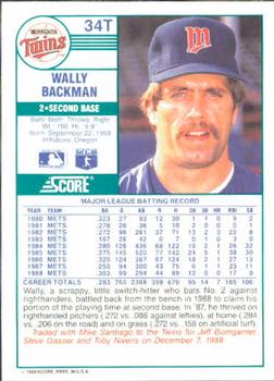 Wally Backman  baseball card collectible - Main Image 2