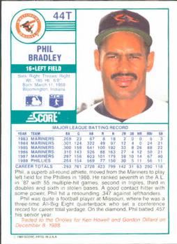 Phil Bradley  baseball card collectible - Main Image 2
