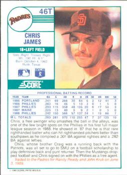 Chris James  baseball card collectible - Main Image 2