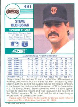 Steve Bedrosian  baseball card collectible - Main Image 2