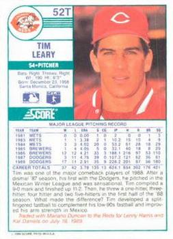 Tim Leary  baseball card collectible - Main Image 2