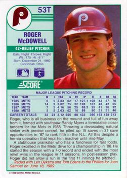 Roger McDowell  baseball card collectible - Main Image 2