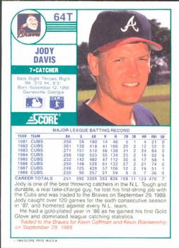 Jody Davis  baseball card collectible - Main Image 2