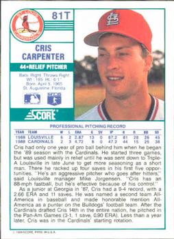 Cris Carpenter  baseball card collectible - Main Image 2